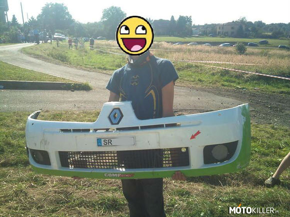 Trofeum z 57 Rajdu Wisły 2011 – Dorwałem taki oto zderzaczek z Renault Clio. Odczepił się na krawężniku.
Masz podobną fotkę? Pochwal się! 