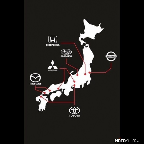 Mapa Japonii z innej strony –  