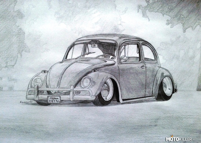 Volkswagen Bettle – Rysunek mojego autorstwa. 