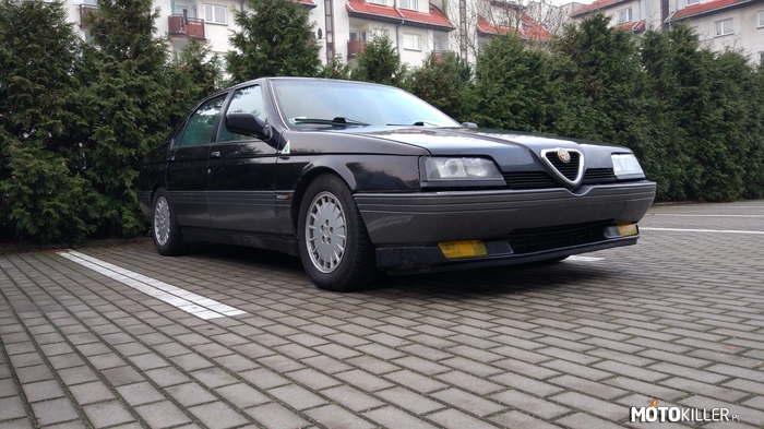 Alfa 164 3.0 V6 – Zimowy setup z felgami na których wyjechała z salonu w 1990r. Uwielbiam ten samochód. 